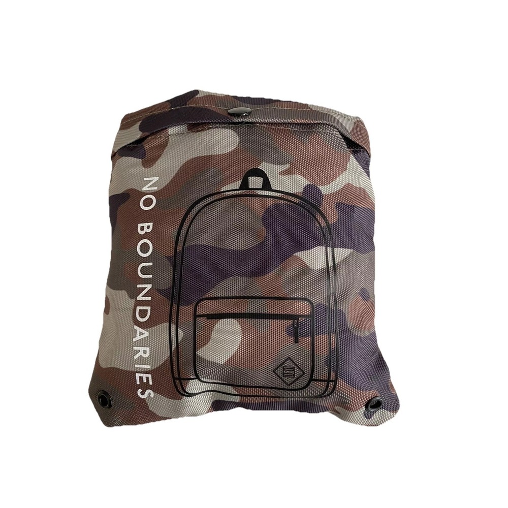 No Boundaries Unisex Nylon Packable Backpack Camo New Without Tags